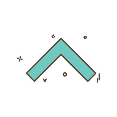 Yukarı ok simgesi tasarım vektörü