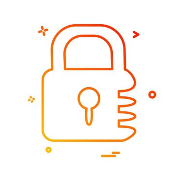 Simge tasarlamak vektör kilitli