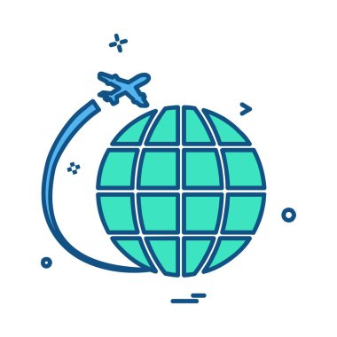 Seyahat simgesi tasarım vektörü 