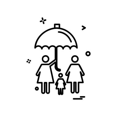 Şemsiye simge tasarlamak vektör