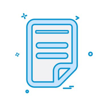 Belge simgesi tasarım vektörü