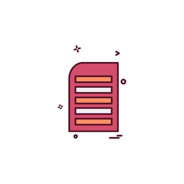 Belge simgesi tasarım vektörü