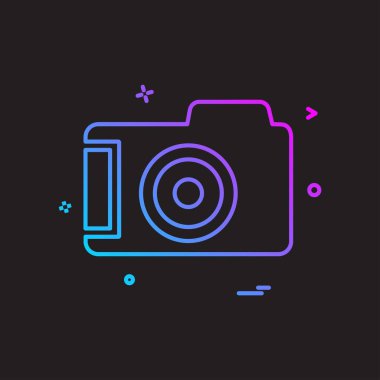 Kamera simgesi tasarım vektörü