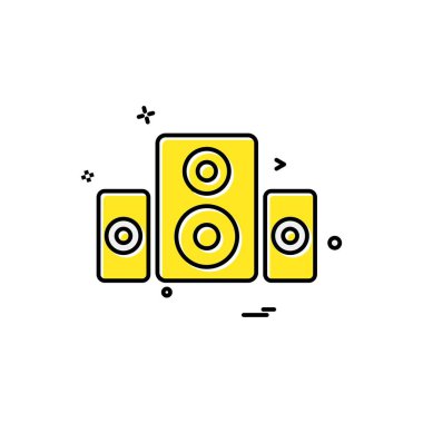 Beyaz arka plan üzerinde renkli medya simge vektör