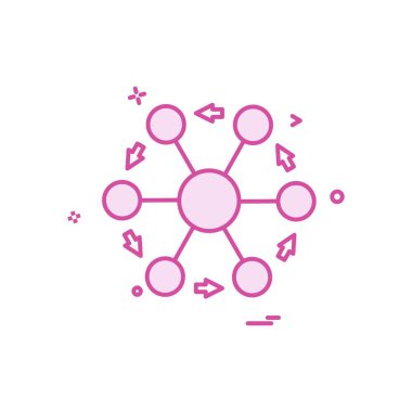 Ağ simgesi tasarım vektörü