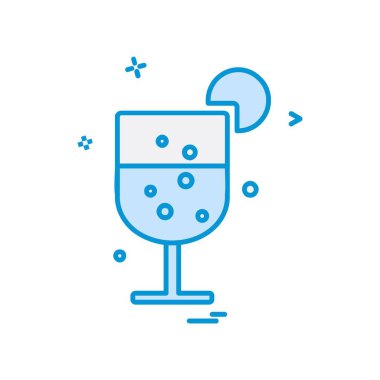 İçki simgesi tasarım, renkli vektör çizim 