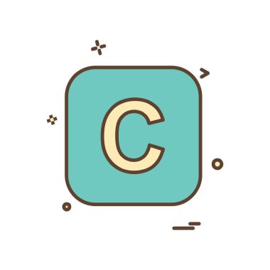 İngilizce alfabe simge tasarlamak vektör 