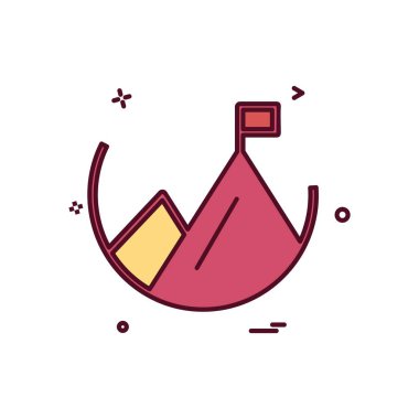 Dağ simge tasarlamak vektör