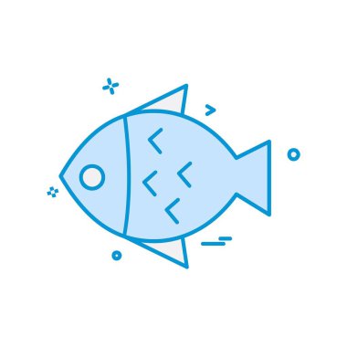 Balık simgesi tasarım vektörü