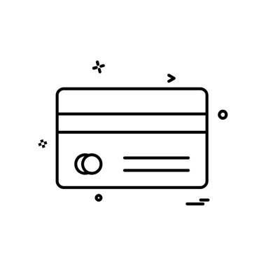 Kredi kartı simgesi tasarım, renkli vektör çizim