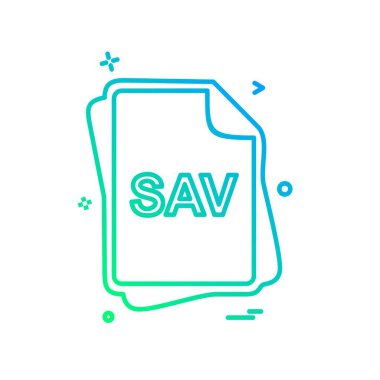 Sav dosya türü simge tasarlamak vektör