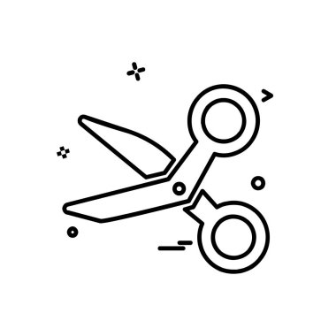 Makas simge tasarlamak vektör