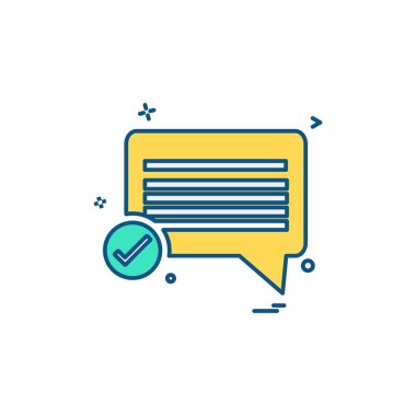 İleti simgesi tasarım vektörü 