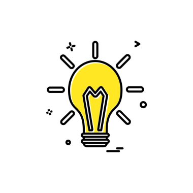 blub hafif elektrik ikon vektör tasarımı