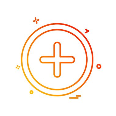 Tıbbi simge tasarım, renkli vektör çizim