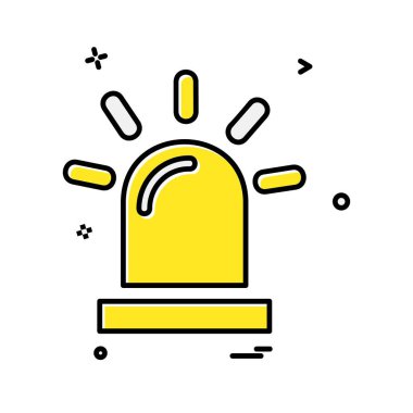 Siren simgesi tasarım vektörü