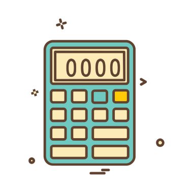 Hesap makinesi simgesi tasarım vektörü 