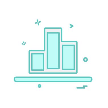 İş grafiği düz simge vektör çizim 