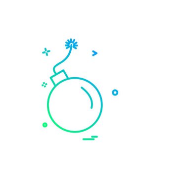 Bomba simgesi tasarım vektörü 