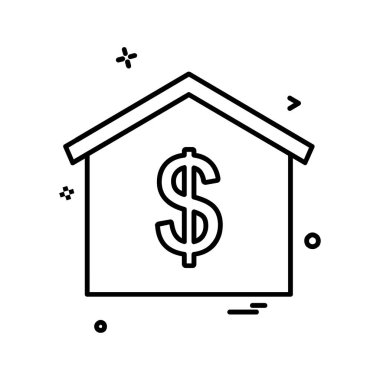 Ev simgesi tasarım vektörü 