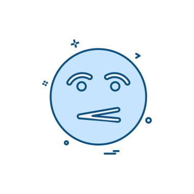 Emoji simgesi tasarım, renkli vektör çizim