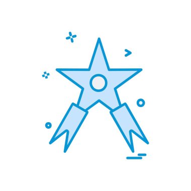 Beyaz arka plan üzerinde yıldız daire basit simgesi