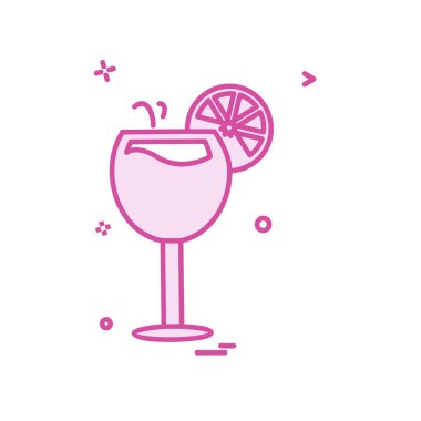 İçki simgesi tasarım, renkli vektör çizim 