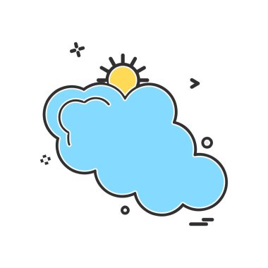 Weather simge vektör beyaz arka plan üzerinde