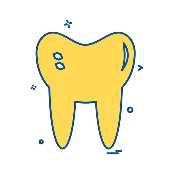 Menselijke Tand Pictogram Vectorillustratie — Stockvector