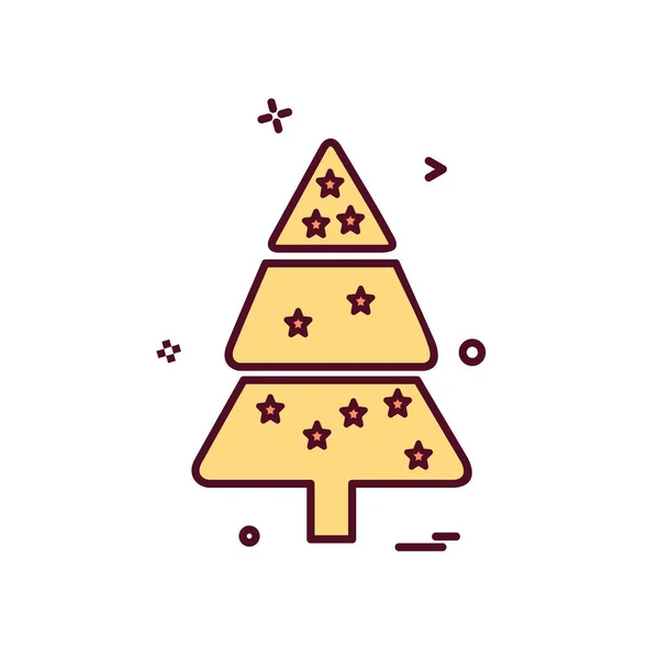 Árbol Navidad Icono Diseño Vector — Archivo Imágenes Vectoriales