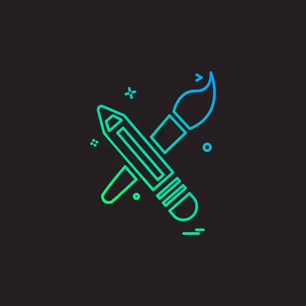 Bleistift Symbol Design Vektor Illustration — Stockvektor