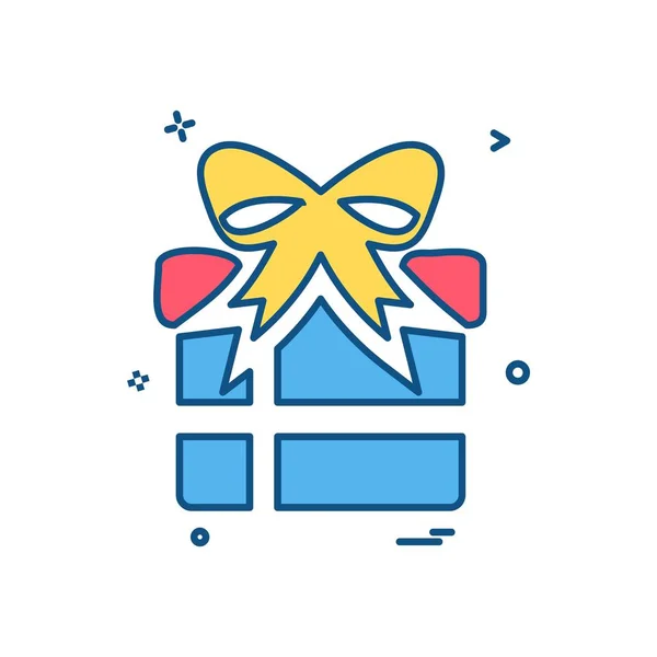 Geschenkbox Symbol Design Vektor Illustration — Stockvektor