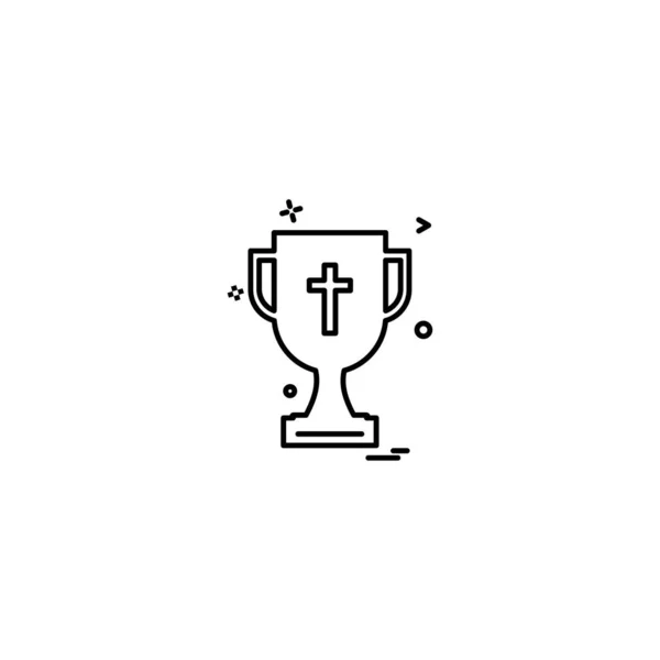 Trophy Icon Design Vector — Stock Vector
