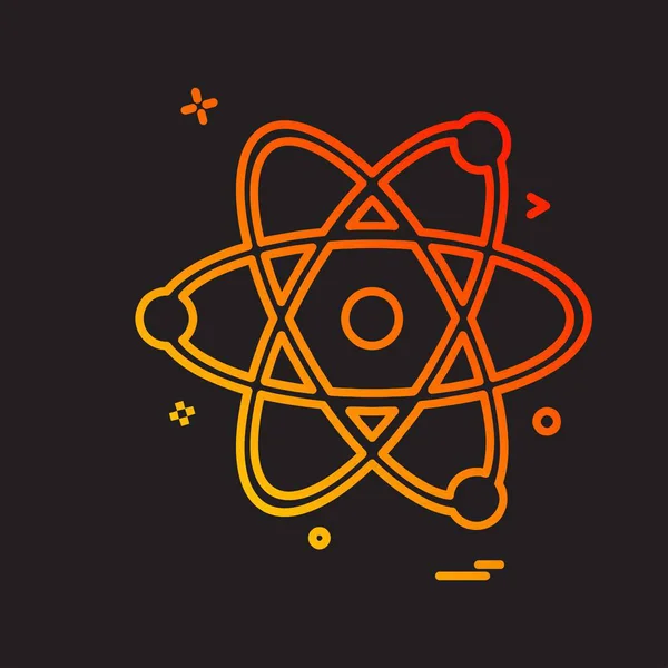 Nucleaire Pictogram Ontwerp Vectorillustratie — Stockvector