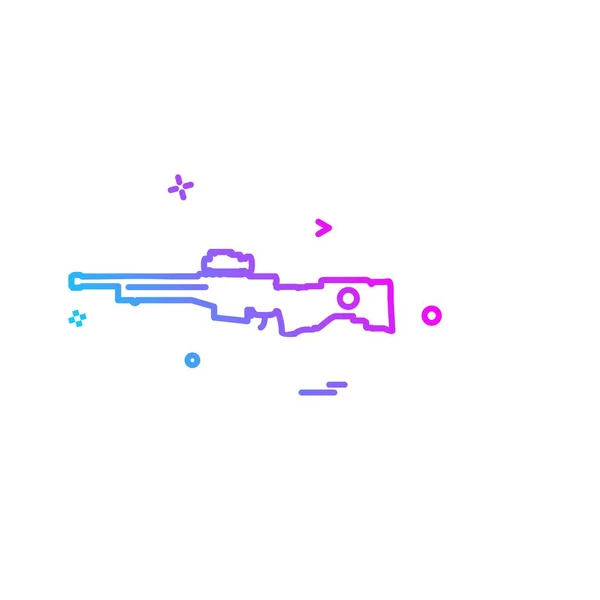 Gun Flat Icon Vector Illustration — Stock Vector
