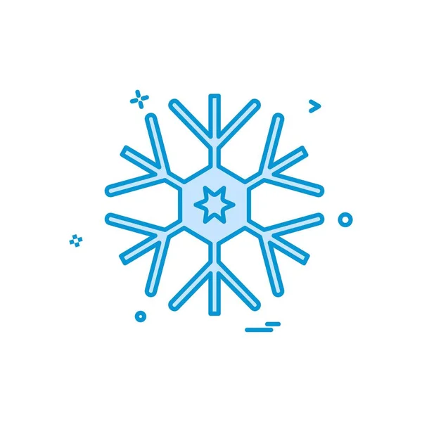 Snowflake Icon Vector White Background — Stock Vector