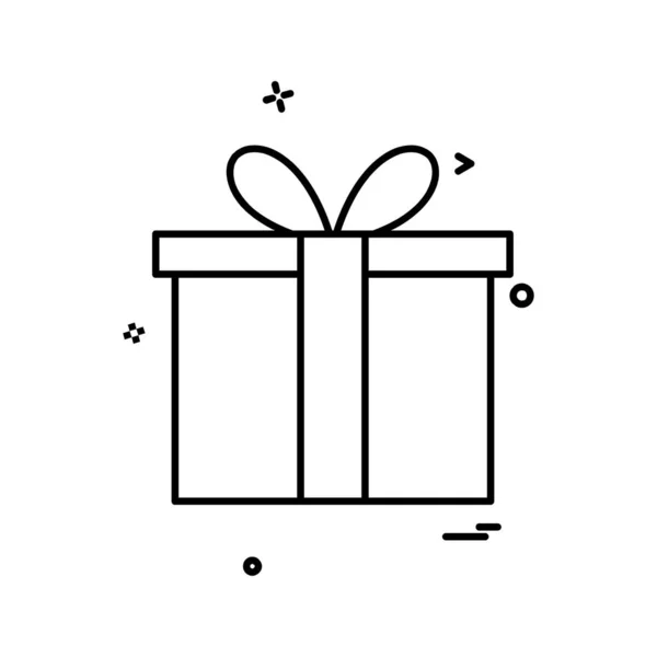 Geschenkdoos Pictogram Ontwerp Vectorillustratie — Stockvector