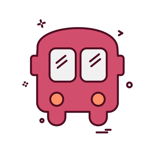 Дизайн Иконки Автобуса Красочная Векторная Иллюстрация — стоковый вектор