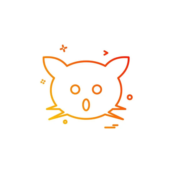 Diseño Icono Gato Ilustración Vector Colorido — Vector de stock