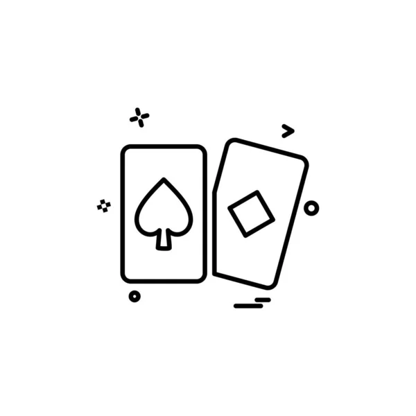 Playing Cards Icon Vector Design — Stock Vector