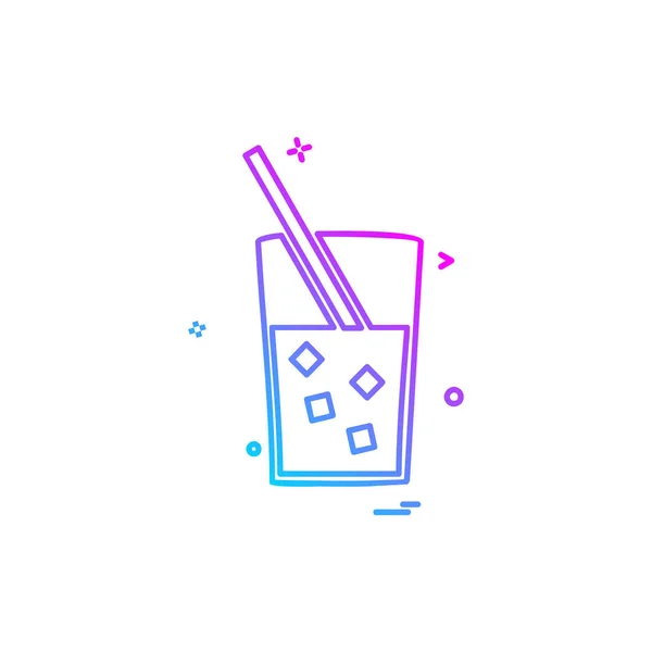 Drink Pictogram Ontwerp Kleurrijke Vectorillustratie — Stockvector