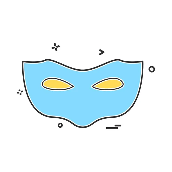 Maske Icon Design Vektor Illustration — Stockvektor