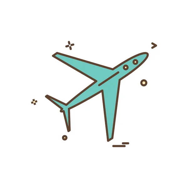 Aeroplane Icon Design Vector — Stock Vector