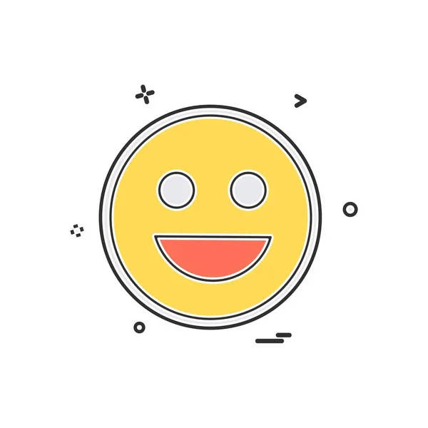 Happy Emoji Icon Design Colorful Vector Illustration — Stock Vector