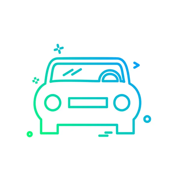 Coche Icono Plano Vector Ilustración — Vector de stock