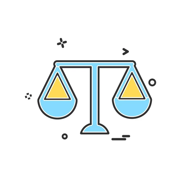 Justitie Pictogram Ontwerp Vector — Stockvector