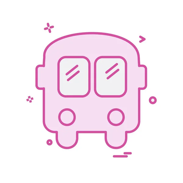 Bus Icon Design Bunte Vektorillustration — Stockvektor