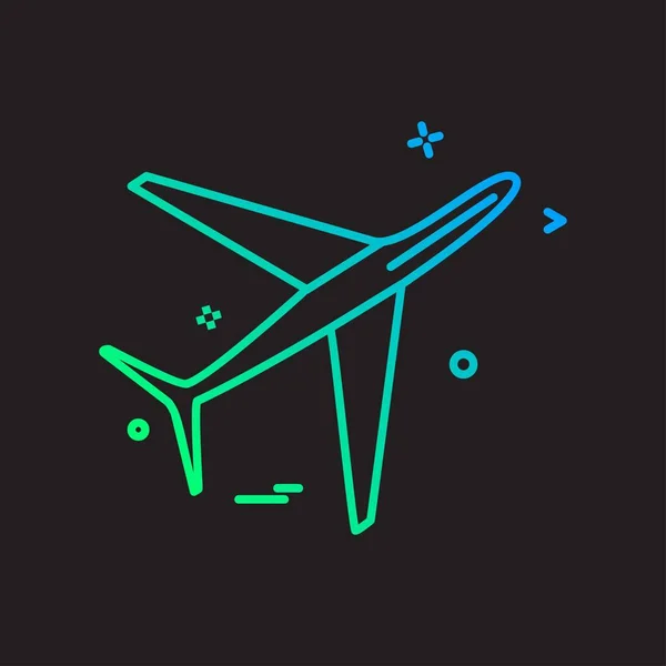 Aeroplane Icon Design Vector — 스톡 벡터