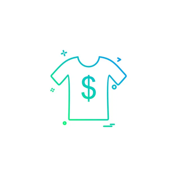 Shirt Icon Design Vector — Stock Vector