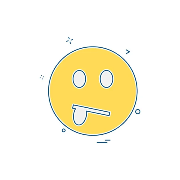 Design Ícone Emoji Ilustração Vetorial — Vetor de Stock